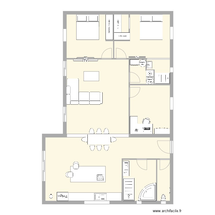 coult suite parentale . Plan de 10 pièces et 123 m2