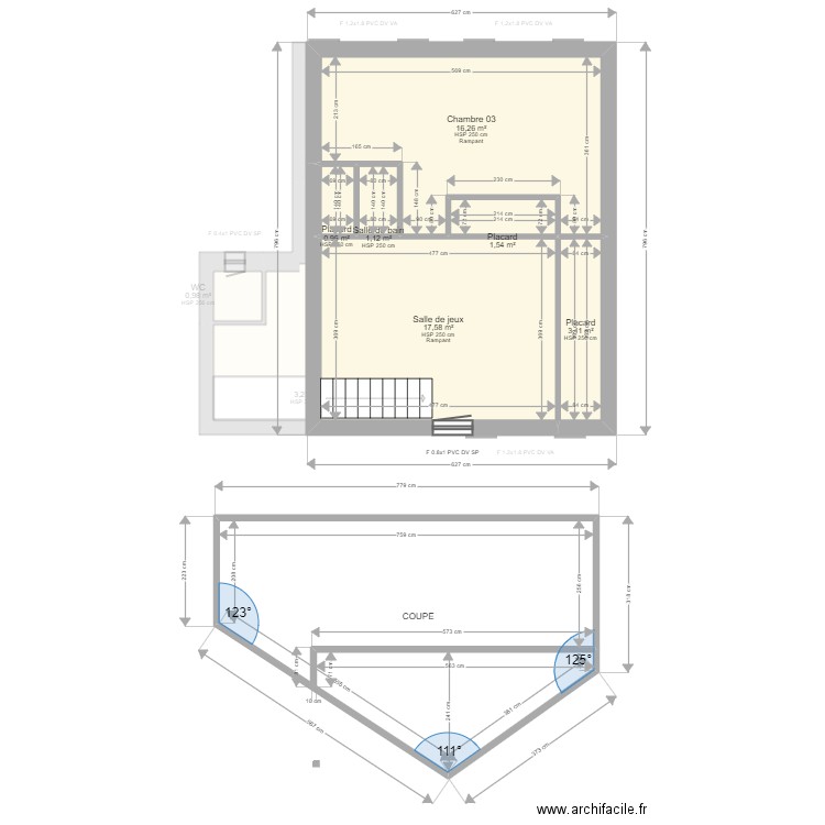 ML23013329 PIGOT. Plan de 25 pièces et 249 m2