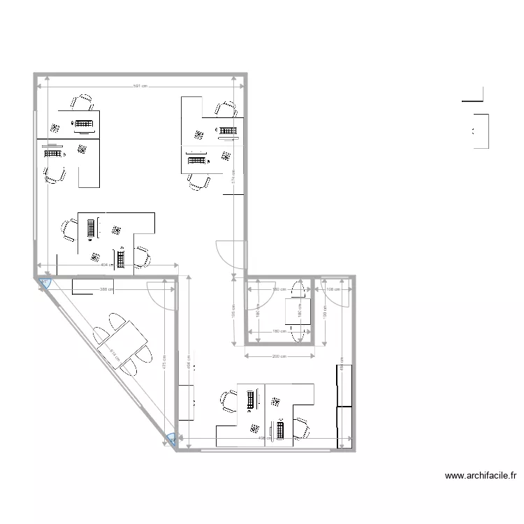 Bureaux ICARE Var2. Plan de 