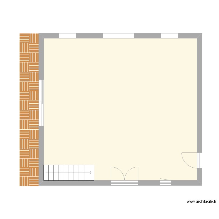 RDC VOYENNE. Plan de 1 pièce et 58 m2