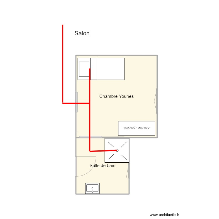 YG - après. Plan de 2 pièces et 16 m2