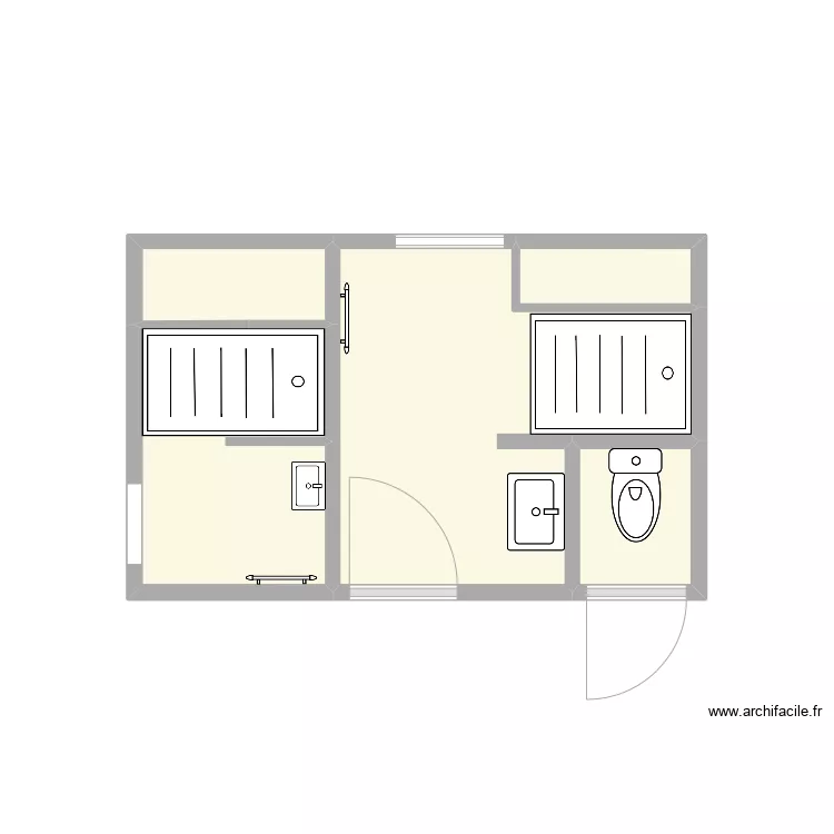 salle de Bain Prata. Plan de 