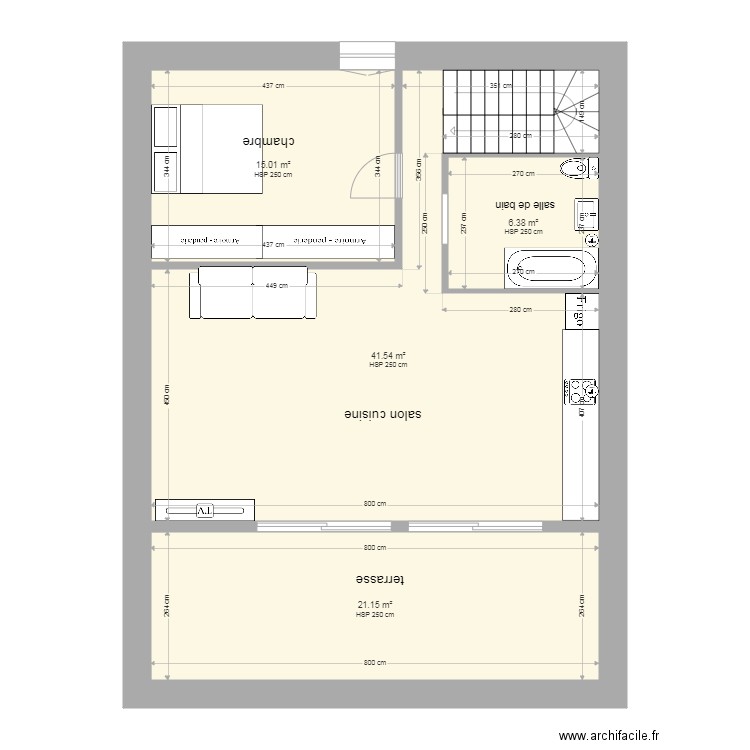 combles lascours 2. Plan de 0 pièce et 0 m2