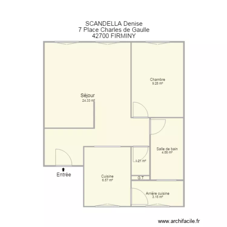 SCANDELLA LOGEMENT. Plan de SCANDELLA LOGEMENT. Plan de