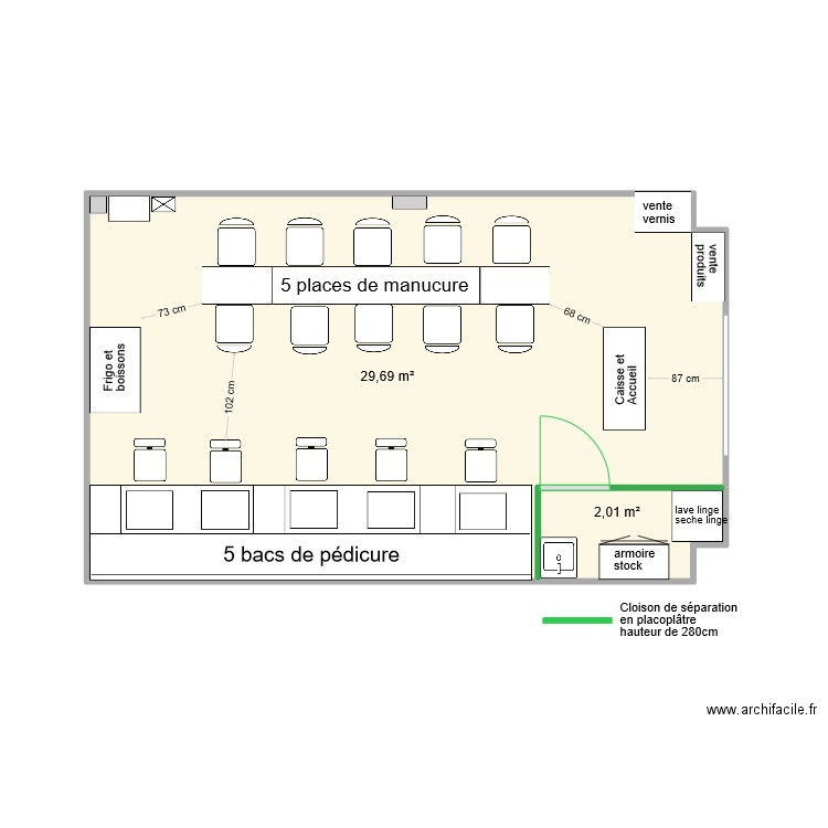 NB22 vfinal. Plan de 2 pièces et 32 m2