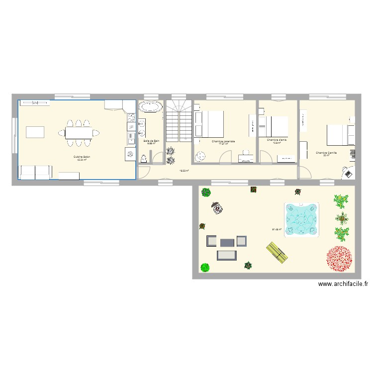 résidence principale niveau 2 v2. Plan de 0 pièce et 0 m2