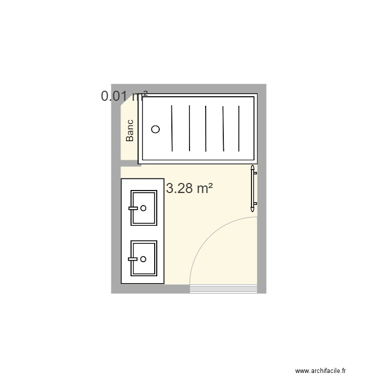 SDB Claire. Plan de 0 pièce et 0 m2