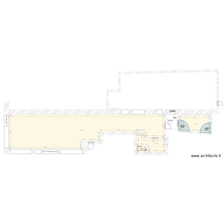 AURAY. Plan de 3 pièces et 129 m2