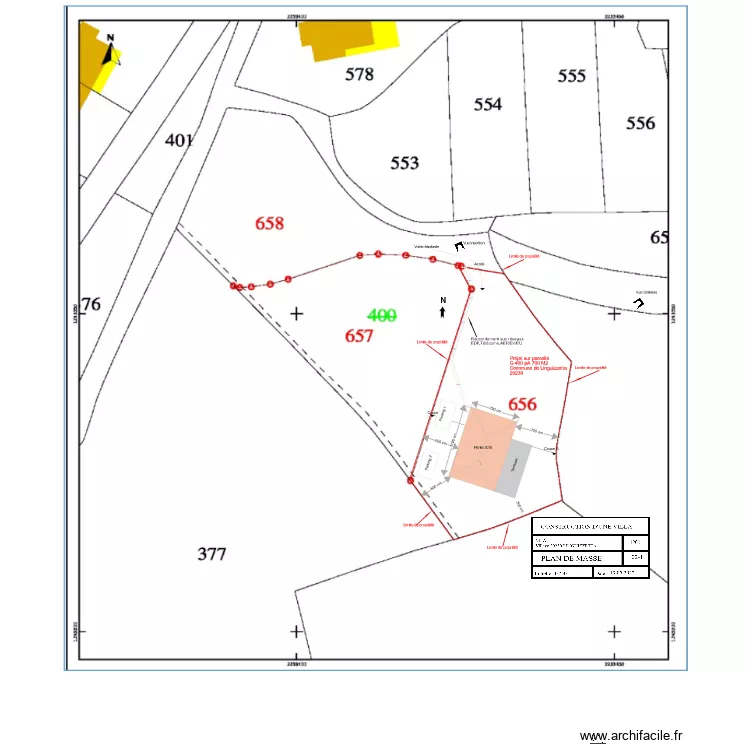 fred plan de masse 2. Plan de 