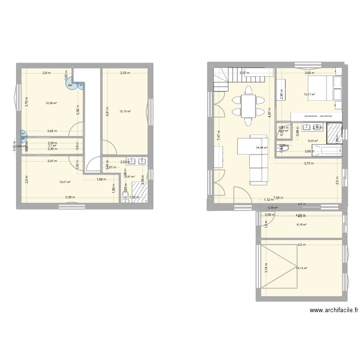 maison. Plan de 13 pièces et 118 m2