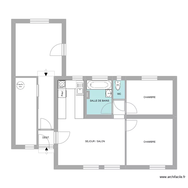BRUNELET. Plan de 10  et 80 m²
