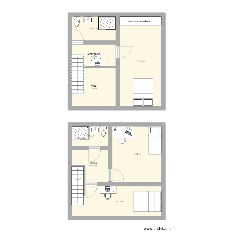 dépendance étage Chavagnes. Plan de 0 pièce et 0 m2