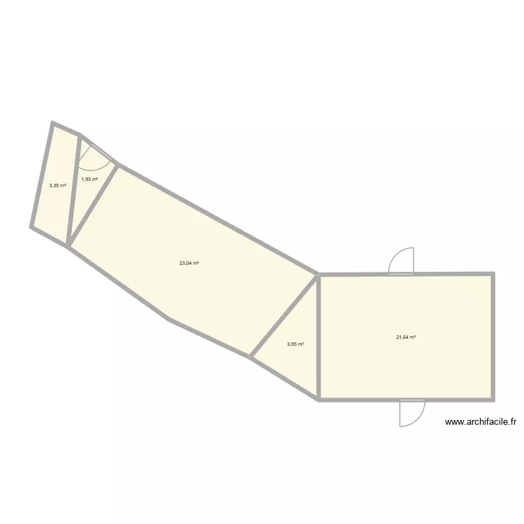 terasse. Plan de 5 et 54 m² terasse. Plan de 5 et 54 m²