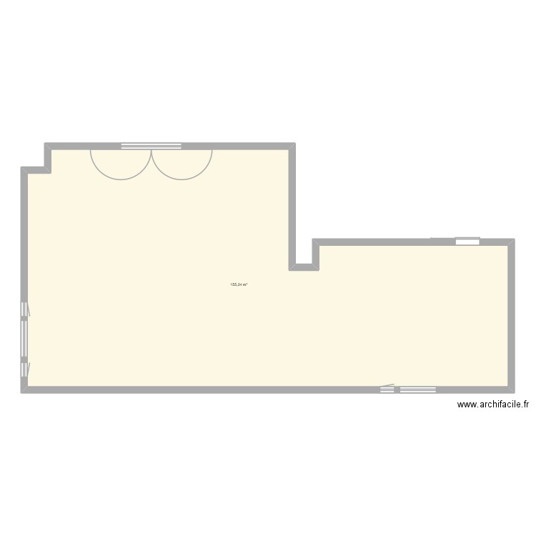 salon. Plan de 1 pièce et 155 m2