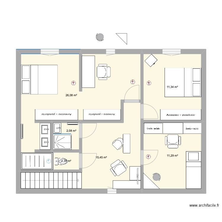 Espérance LB projet 2è SDB v3. Plan de 0 pièce et 0 m2