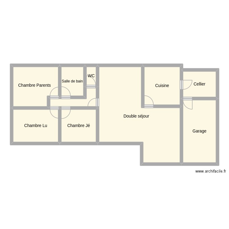 mézon. Plan de 10 pièces et 113 m2