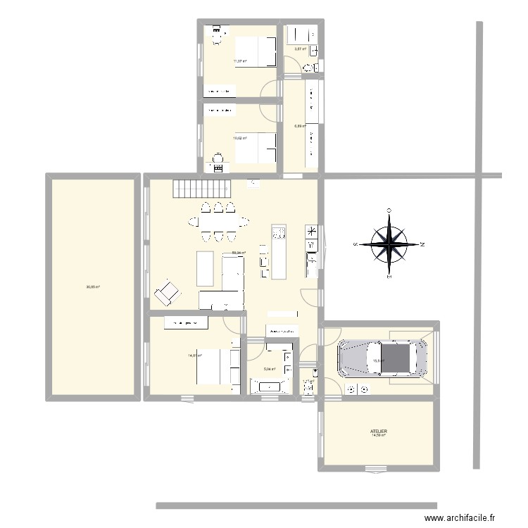 PLAN CABANE. Plan de 0 pièce et 0 m2