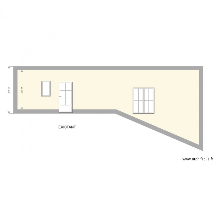 Façade 1. Plan de 0 pièce et 0 m2