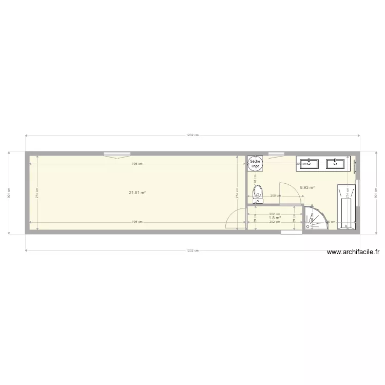 CHAMBRE SALLE D EAU. Plan de CHAMBRE SALLE D EAU. Plan de