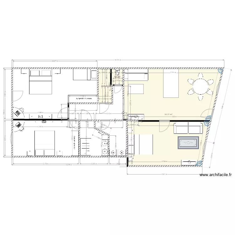 RDC MAISON DROITE PROJET. Plan de RDC MAISON DROITE PROJET. Plan de