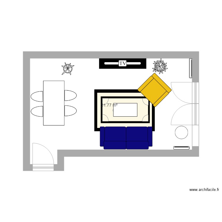 Salon. Plan de 0 pièce et 0 m2