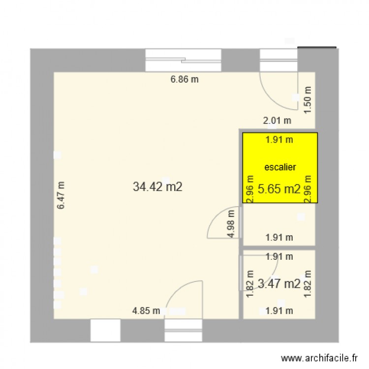  rdc avec esc et rampe. Plan de 0 pièce et 0 m2