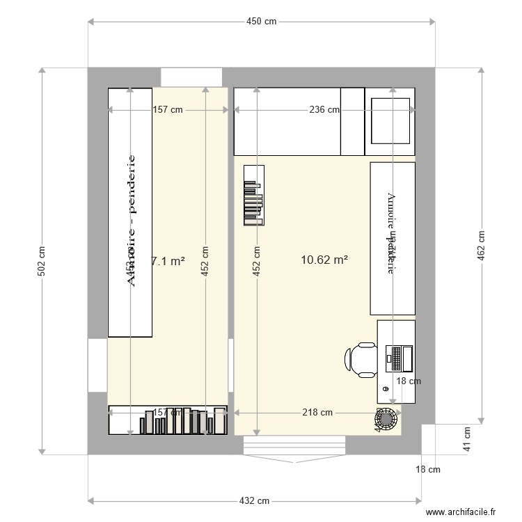 Chambre Tassia. Plan de 0 pièce et 0 m2