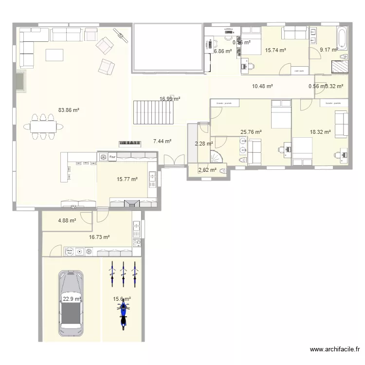 NLCH RDV meubl&eacute; V1. Plan de 