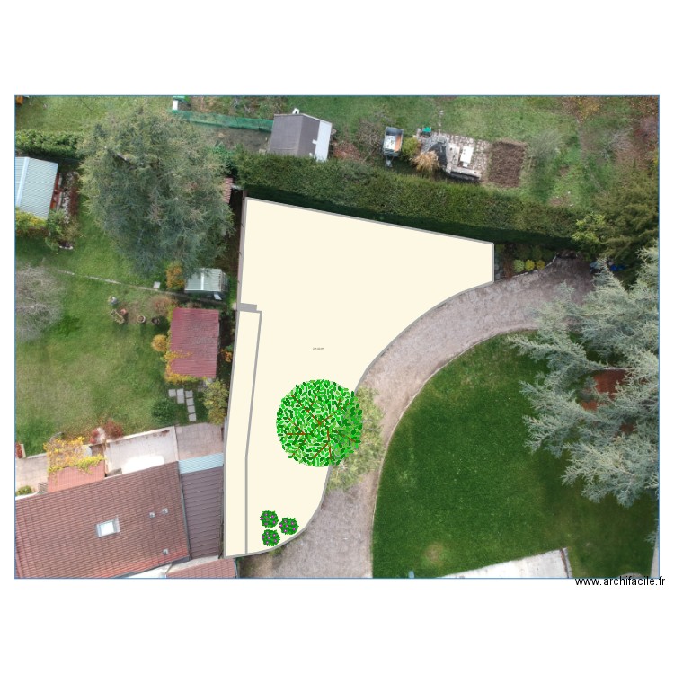 amenagement fond jardin. Plan de 0 pièce et 0 m2