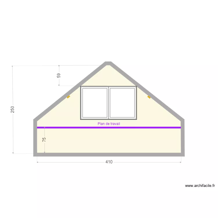 Bureaux pignon sud V01. Plan de 