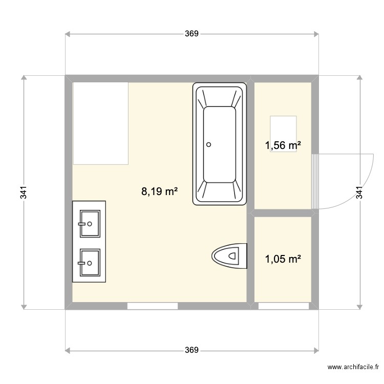 SDB maison 2. Plan de 0 pièce et 0 m2