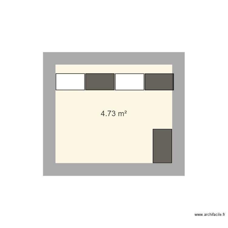 COIN SALLE A MANGER SFL. Plan de 1 pièce et 5 m2