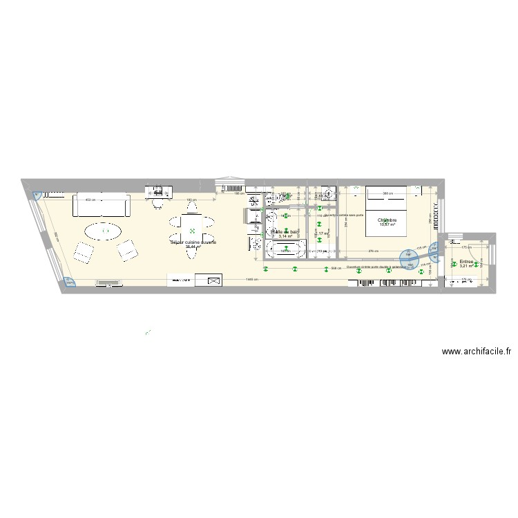 Maz60 new electrique bis1. Plan de 7 pièces et 60 m2