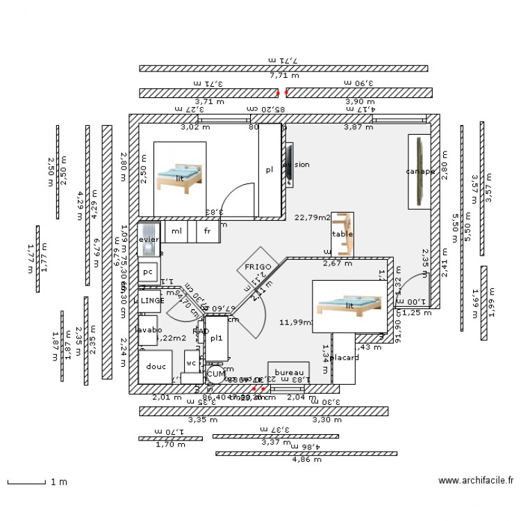 27 baste 2 em. Plan de 0 pièce et 0 m2