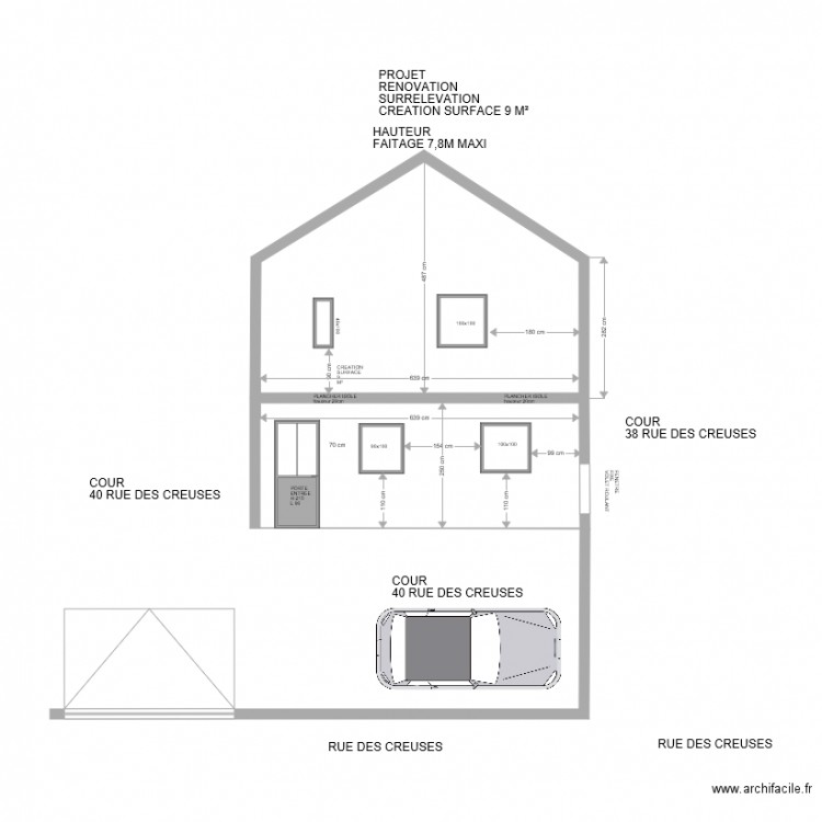 PLAN FACADE 2 . Plan de 0 pièce et 0 m2