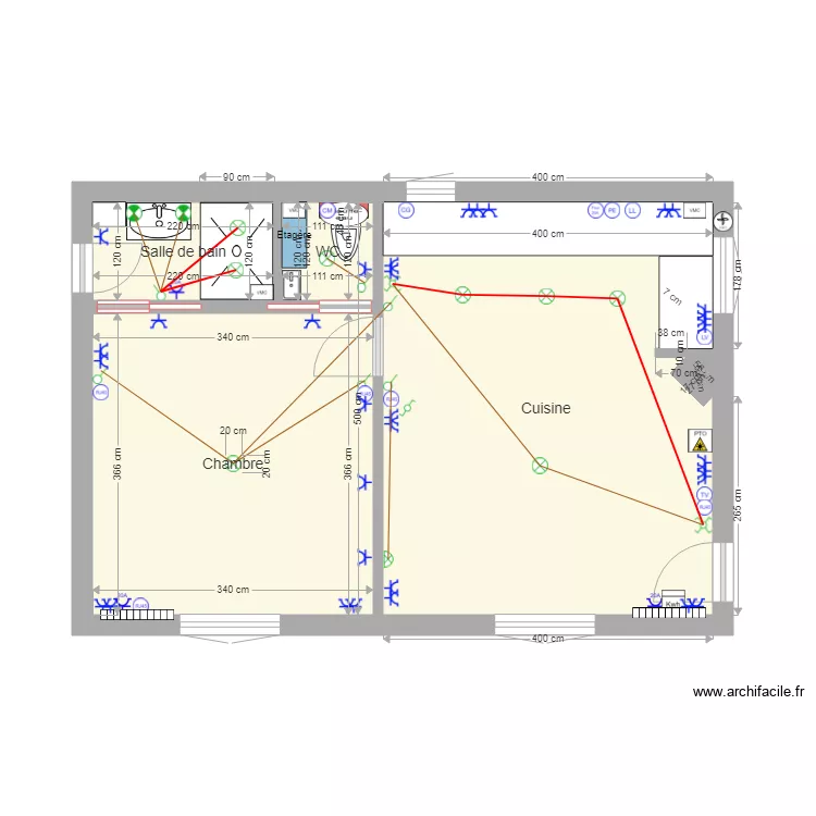 Projet Electrique. Plan de 