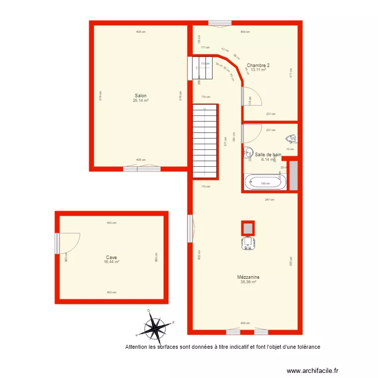 BI 3427 &eacute;tage c&ocirc;t&eacute;. Plan de 