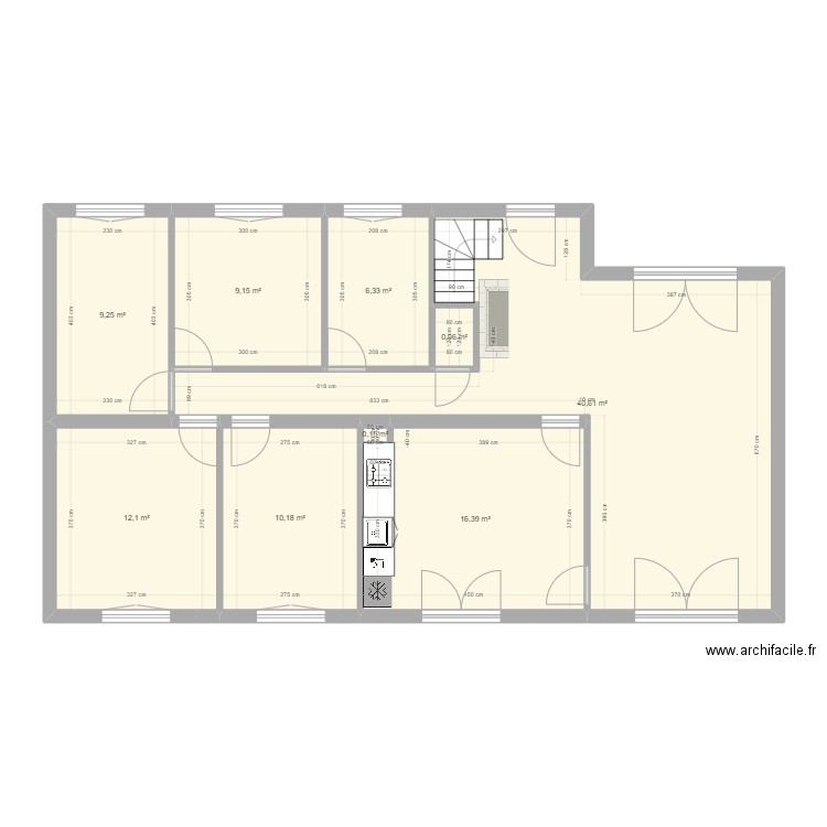 Avalon Etage. Plan de 8 pièces et 105 m2