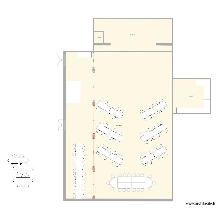 SALLE DES FETES . Plan de 0 pièce et 0 m2