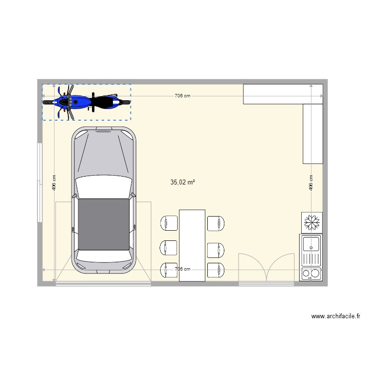 garage. Plan de 0 pièce et 0 m2