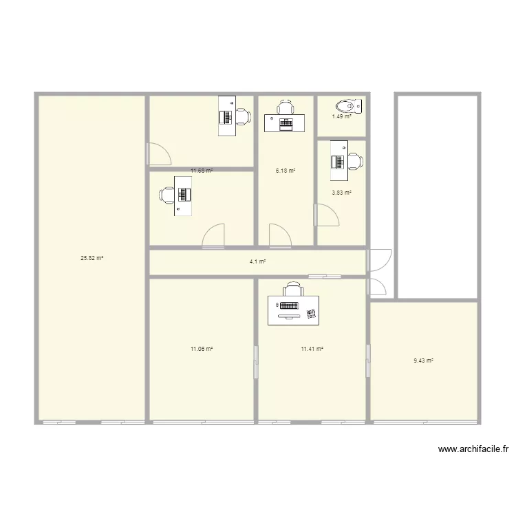 Bureau. Plan de Bureau. Plan de