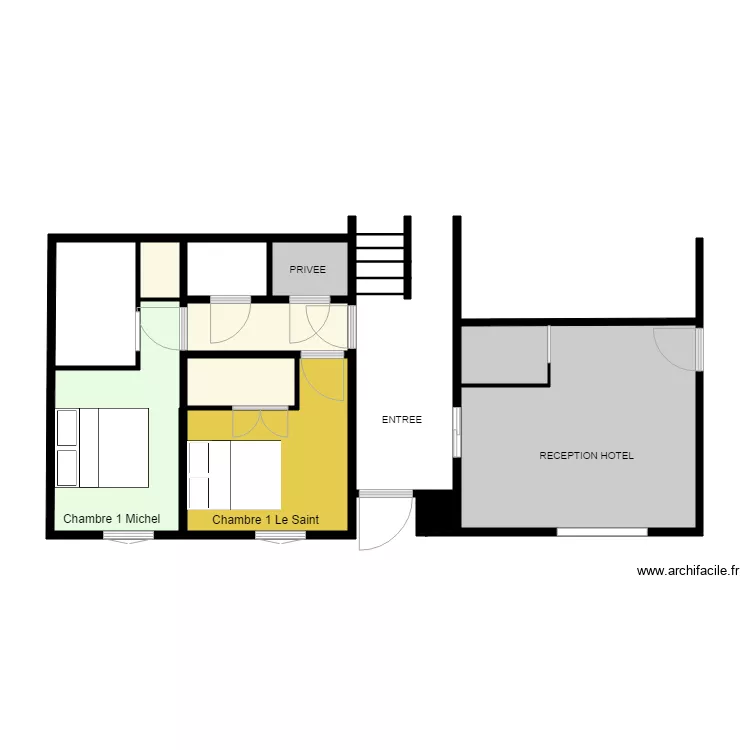 HOTEL REZ DE CHAUSSEE  Le St Michel. Plan de 