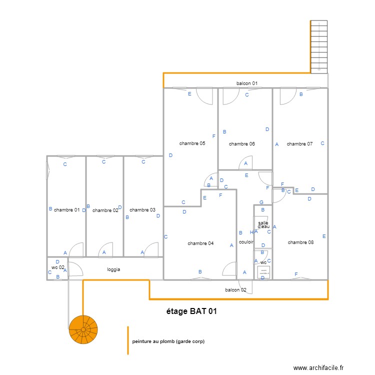 salvert bat 1 etage PLOMB2. Plan de 0 pièce et 0 m2