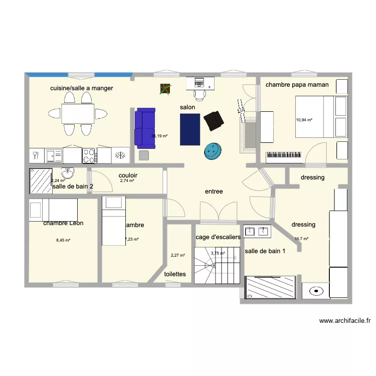 mon appartement. Plan de 