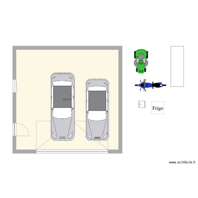 garage 50m2. Plan de 0 pièce et 0 m2