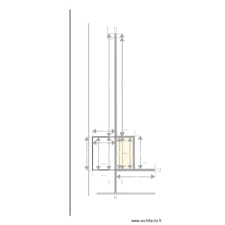 fosse sceptique Halite 2023-02-20. Plan de 1 pièce et 6 m2