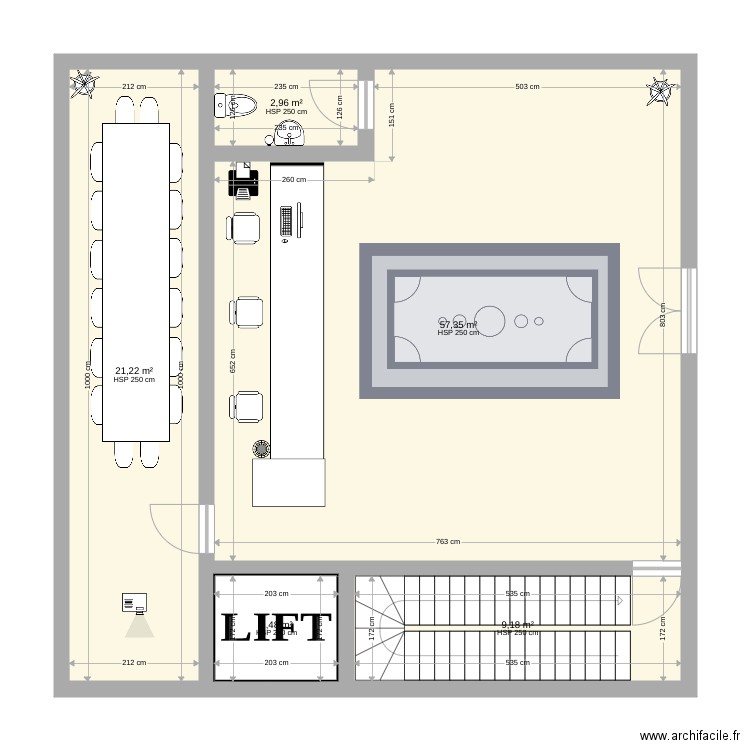 Planta 1. Plan de 0 pièce et 0 m2