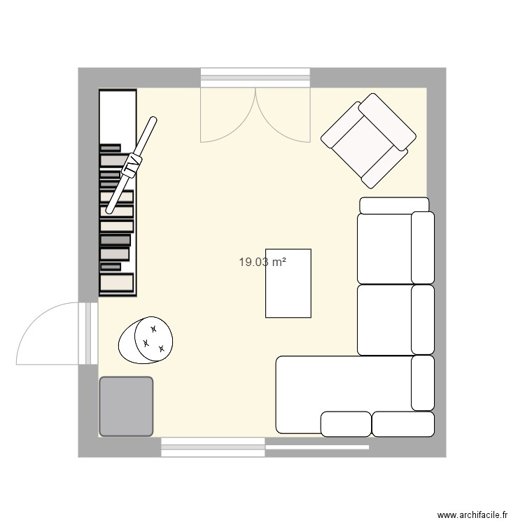 petit salon. Plan de 0 pièce et 0 m2