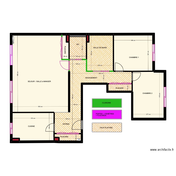 PATRY CLOISONS. Plan de 0 pièce et 0 m2