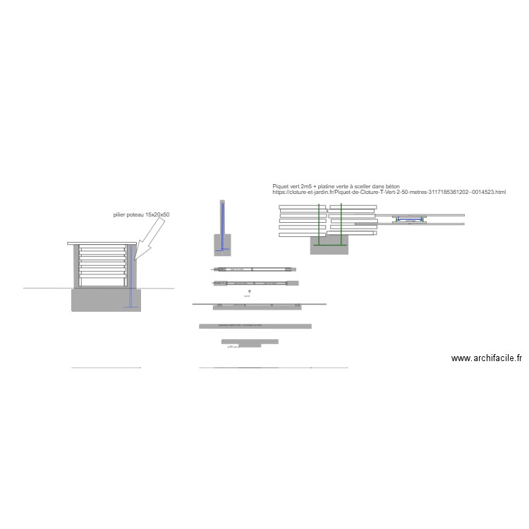 cloture audebeau. Plan de 0 pièce et 0 m2